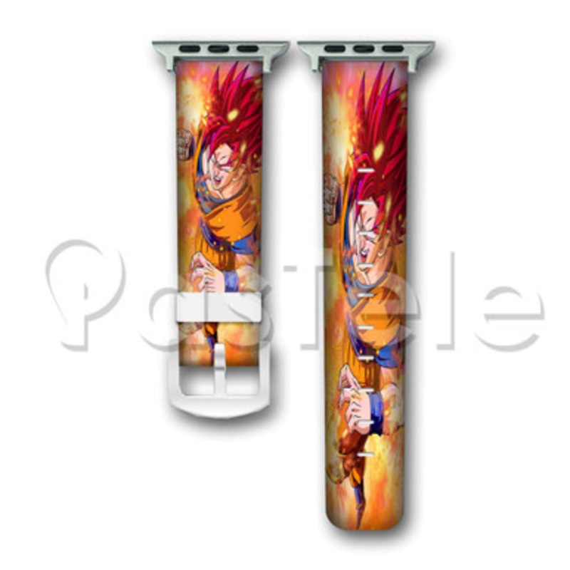Goku Super Saiyan God Dragon Ball Z Custom Personaliez Apple Watch Band 38mm 40mm 42mm 44mm Leather