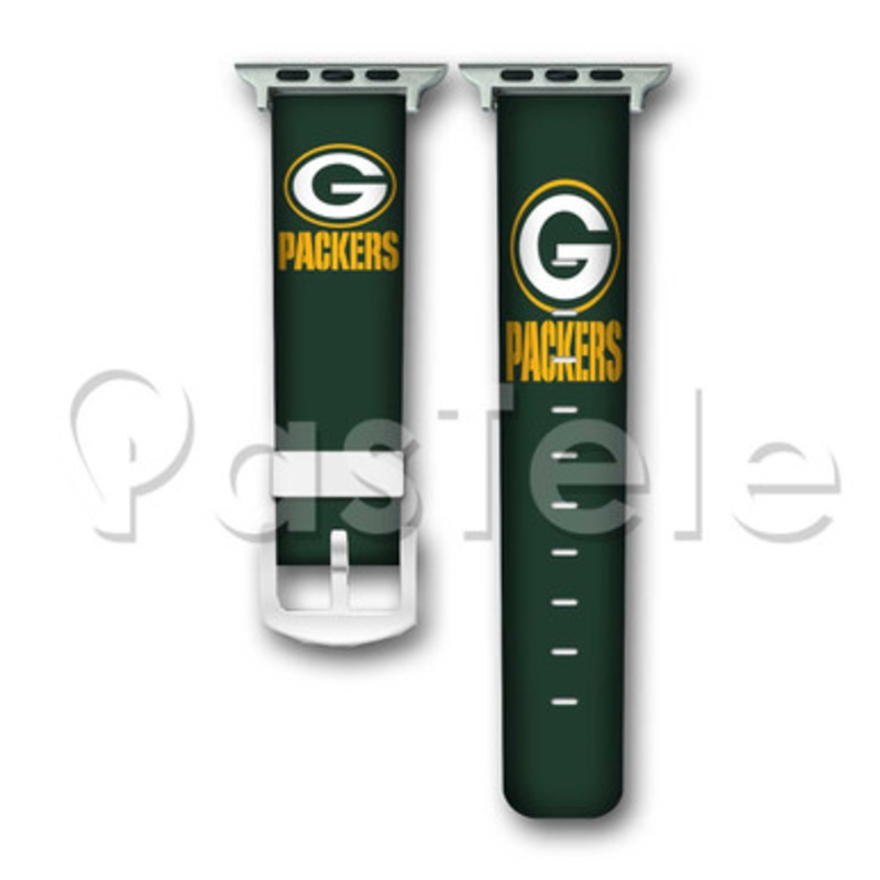 Green Bay Packers Custom Personaliez Apple Watch Band 38mm 40mm 42mm 44mm Leather