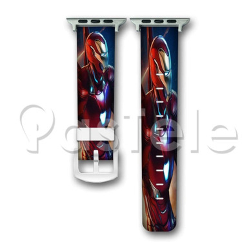 Iron Man Custom Personaliez Apple Watch Band 38mm 40mm 42mm 44mm Leather