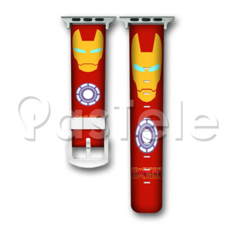 Iron Man Superheroes Custom Personaliez Apple Watch Band 38mm 40mm 42mm 44mm Leather