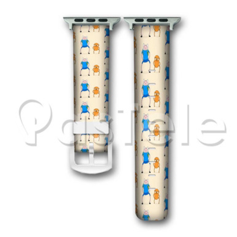 Jake and Finn Adeventure Time Custom Personaliez Apple Watch Band 38mm 40mm 42mm 44mm Leather