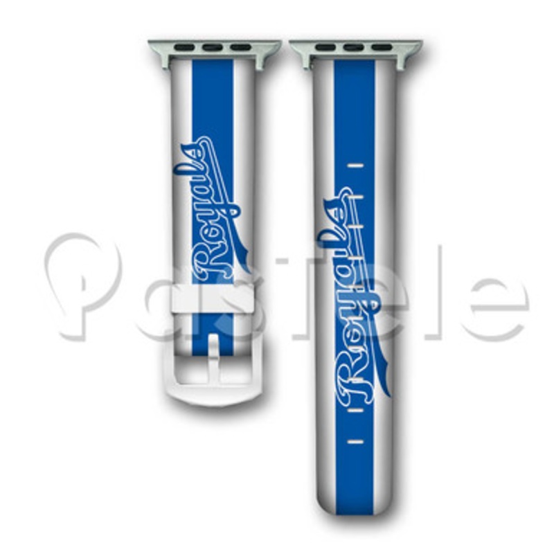 Kansas City Royals MLB Custom Personaliez Apple Watch Band 38mm 40mm 42mm 44mm Leather