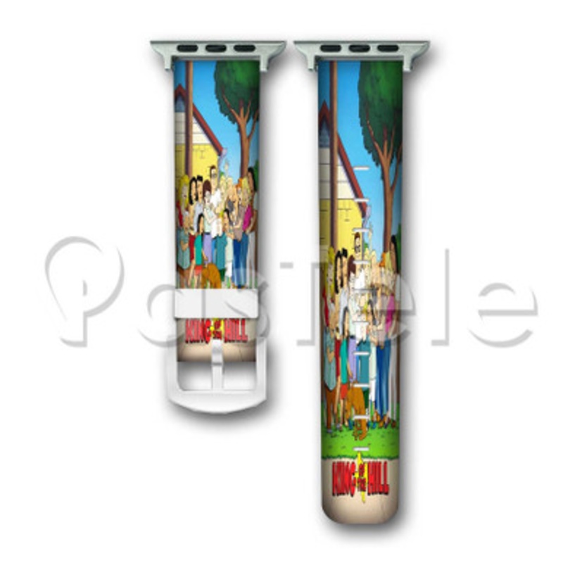 King of the Hill Characters Custom Personaliez Apple Watch Band 38mm 40mm 42mm 44mm Leather PU