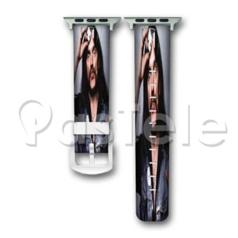Lemmy Kilmister Custom Personaliez Apple Watch Band 38mm 40mm 42mm 44mm Leather PU