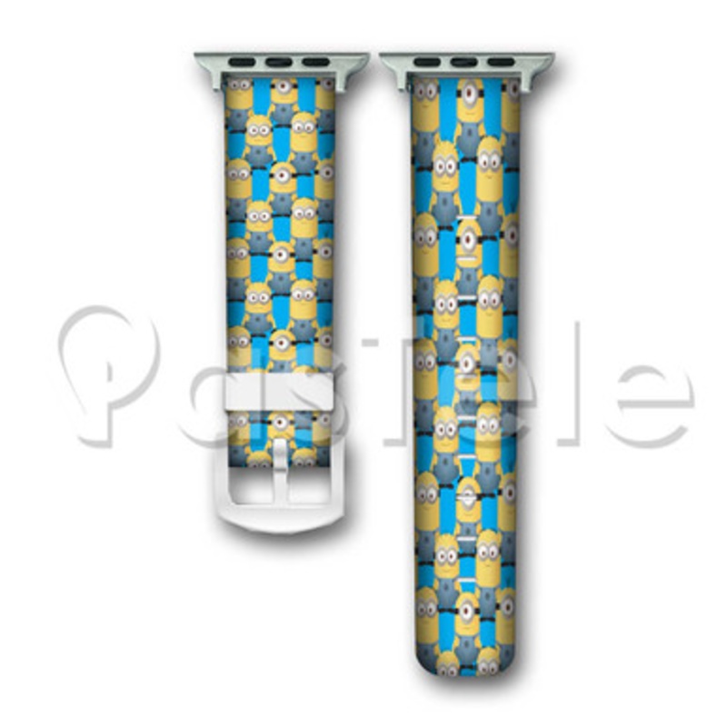 Minions 2 Custom Personaliez Apple Watch Band 38mm 40mm 42mm 44mm Leather