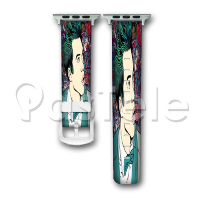 Panic at The Disco Art Custom Personaliez Apple Watch Band 38mm 40mm 42mm 44mm Leather PU