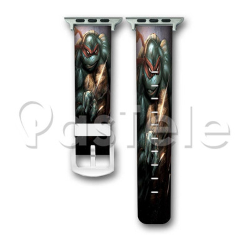 Raphael Teenage Mutant Ninja Turtles Custom Personaliez Apple Watch Band 38mm 40mm 42mm 44mm Leather PU