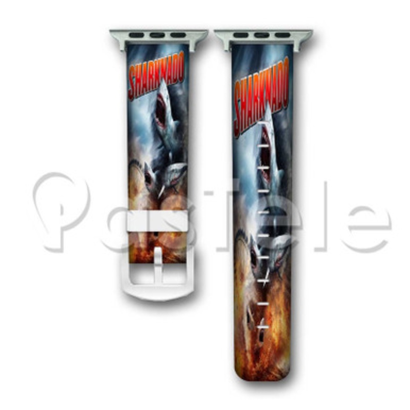 Sharknado Custom Personaliez Apple Watch Band 38mm 40mm 42mm 44mm Leather PU