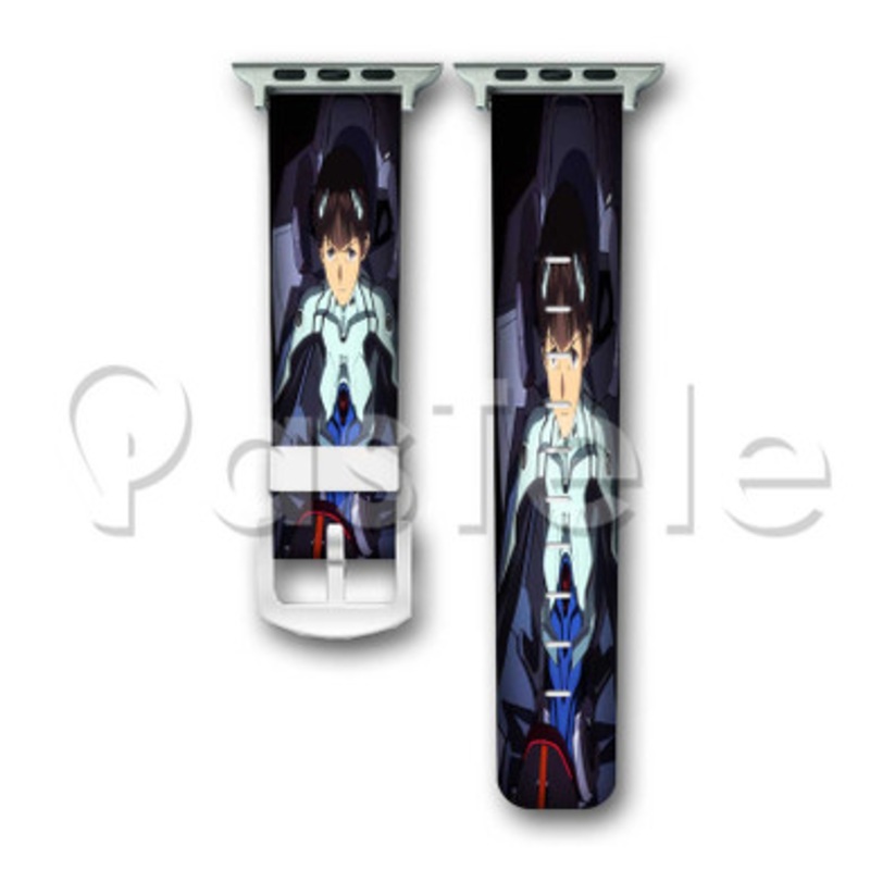 Shinji Ikari Neon Genesis Evangelion Custom Personaliez Apple Watch Band 38mm 40mm 42mm 44mm Leather PU