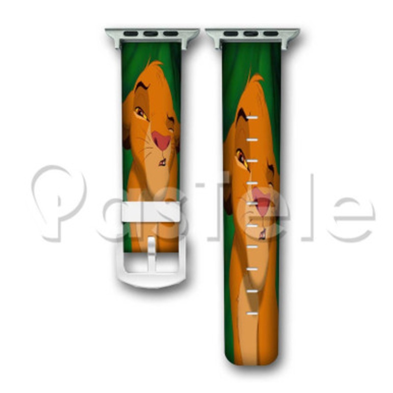 Simba The Lion King 2 Custom Personaliez Apple Watch Band 38mm 40mm 42mm 44mm Leather PU