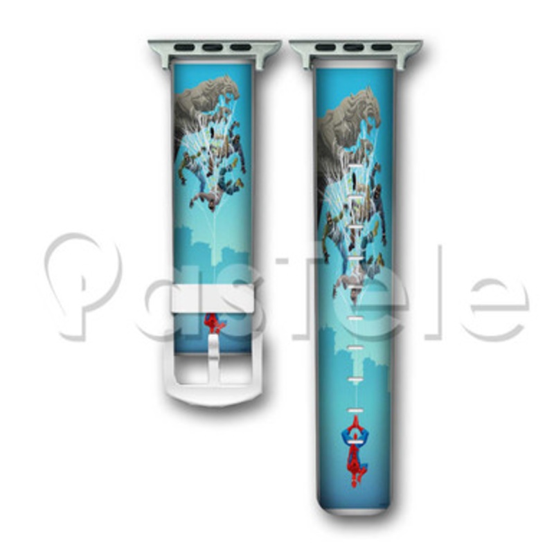 Spiderman Custom Personaliez Apple Watch Band 38mm 40mm 42mm 44mm Leather