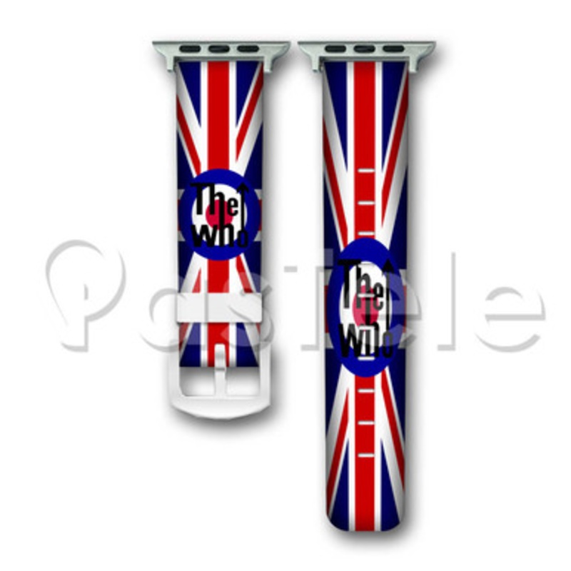 The Who Custom Personaliez Apple Watch Band 38mm 40mm 42mm 44mm Leather