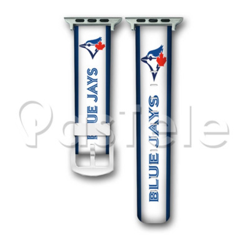Toronto Blue Jays MLB Custom Personaliez Apple Watch Band 38mm 40mm 42mm 44mm Leather