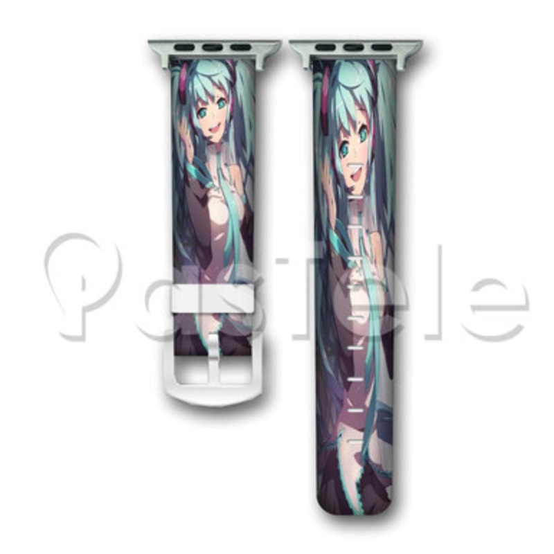 Vocaloid Hatsune Miku Custom Personaliez Apple Watch Band 38mm 40mm 42mm 44mm Leather