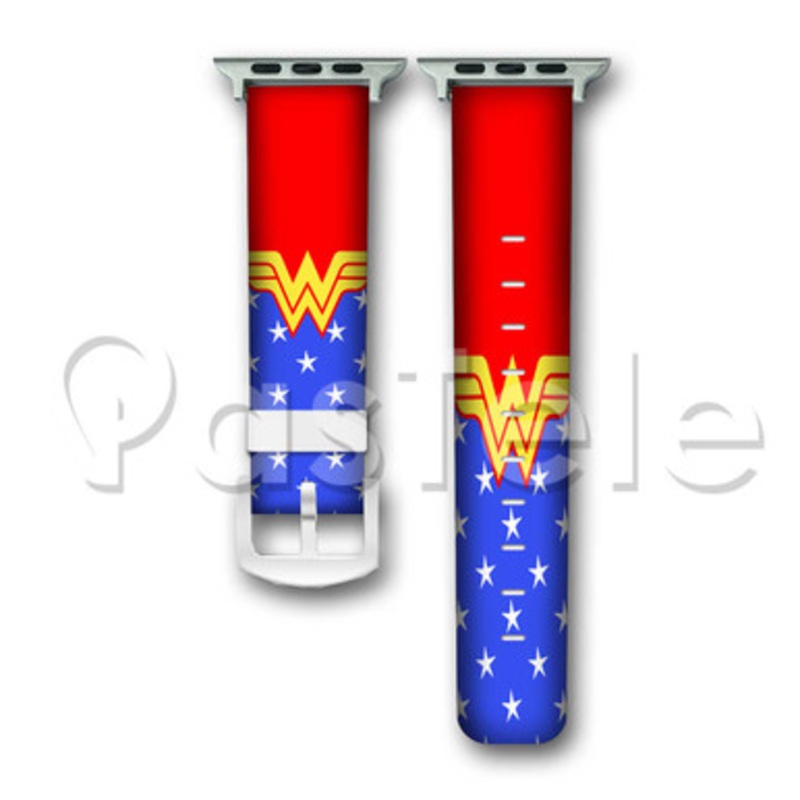 Wonder Woman DC Comics Superheroes Custom Personaliez Apple Watch Band 38mm 40mm 42mm 44mm Leather