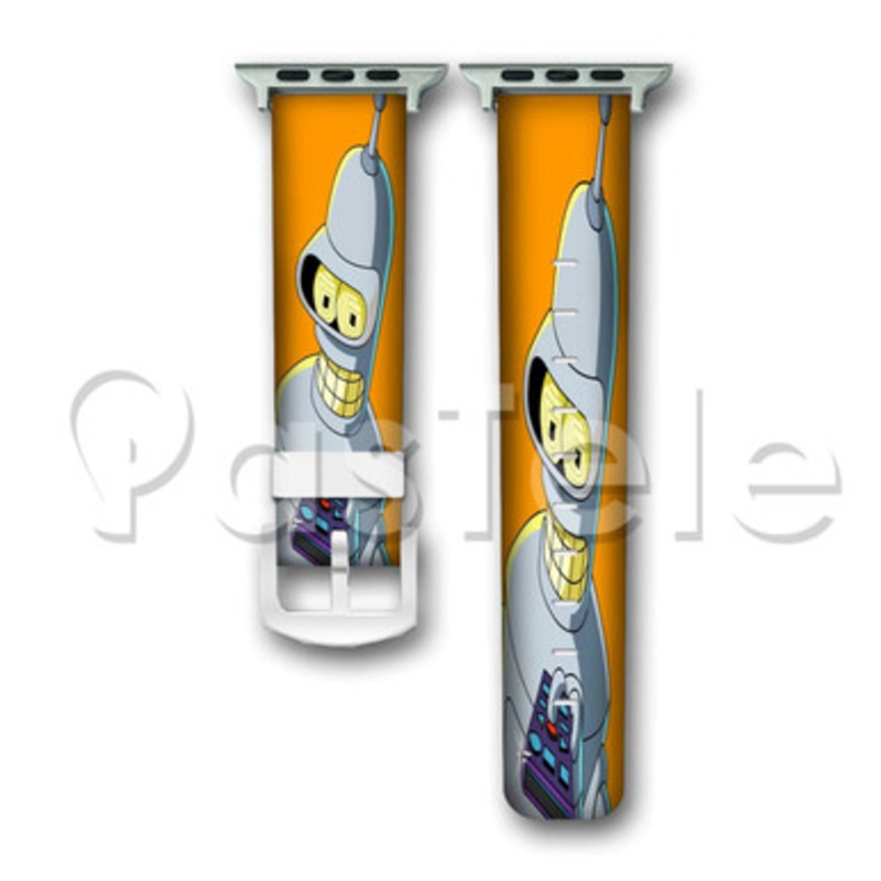 Bender Futurama Custom Personaliez Apple Watch Band 38mm 40mm 42mm 44mm Leather