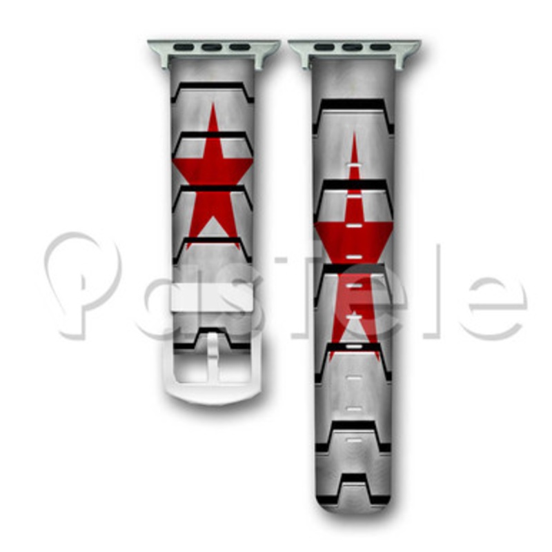 Bucky Barnes Red Star Civil War Custom Personaliez Apple Watch Band 38mm 40mm 42mm 44mm Leather