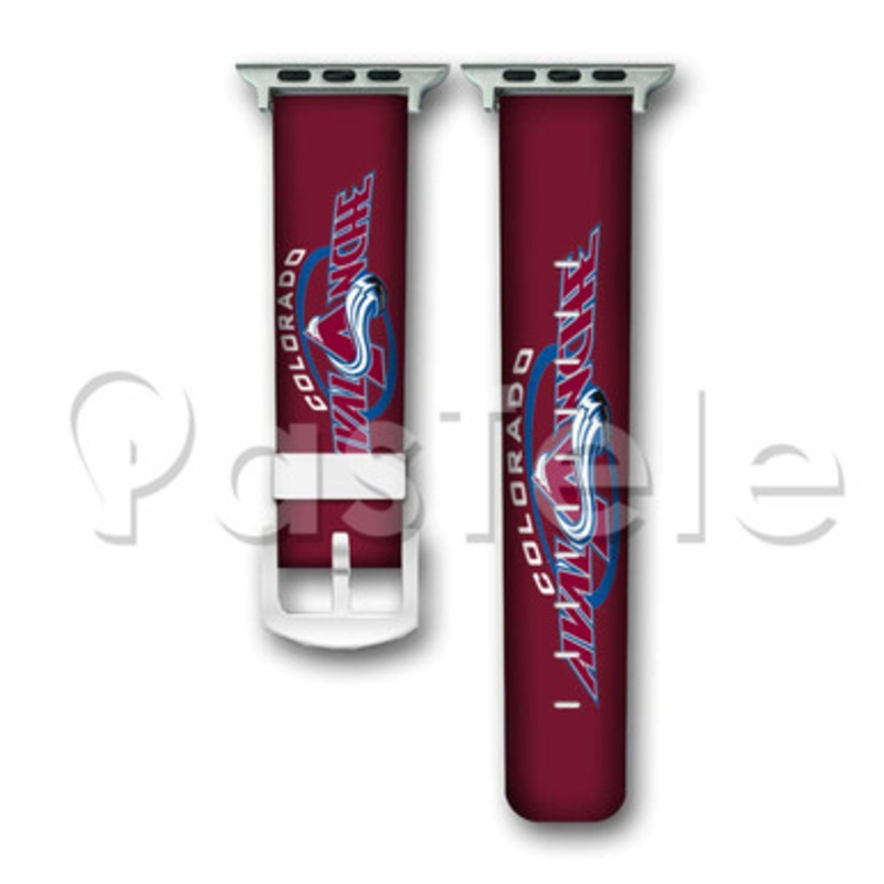 Colorado Avalanche NHL Custom Personaliez Apple Watch Band 38mm 40mm 42mm 44mm Leather