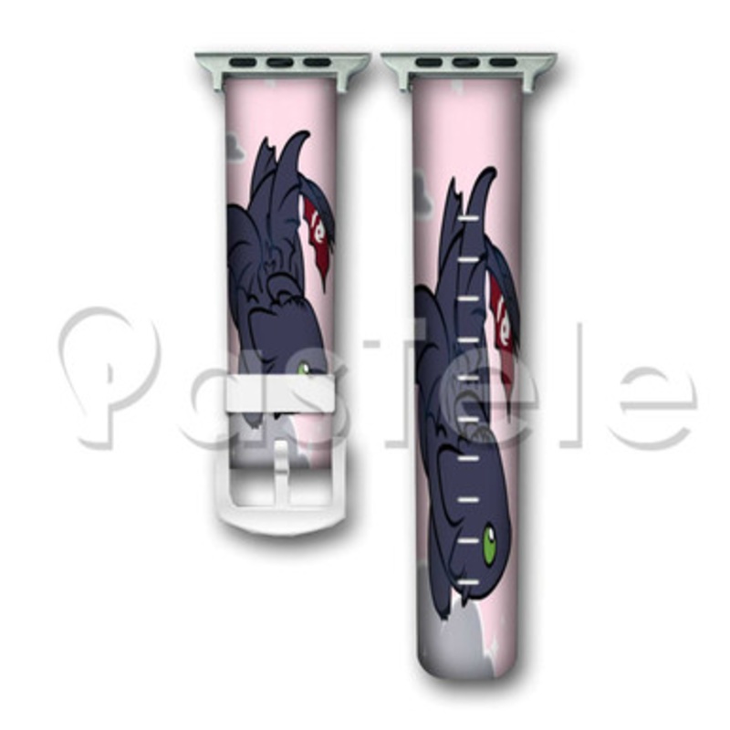 Cute Toothless Custom Personaliez Apple Watch Band 38mm 40mm 42mm 44mm Leather