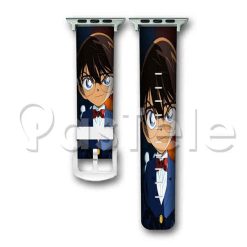 Detective Conan Anime Custom Personaliez Apple Watch Band 38mm 40mm 42mm 44mm Leather
