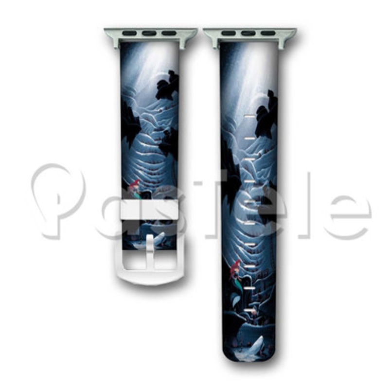 Disney The Little Mermaid Custom Personaliez Apple Watch Band 38mm 40mm 42mm 44mm Leather