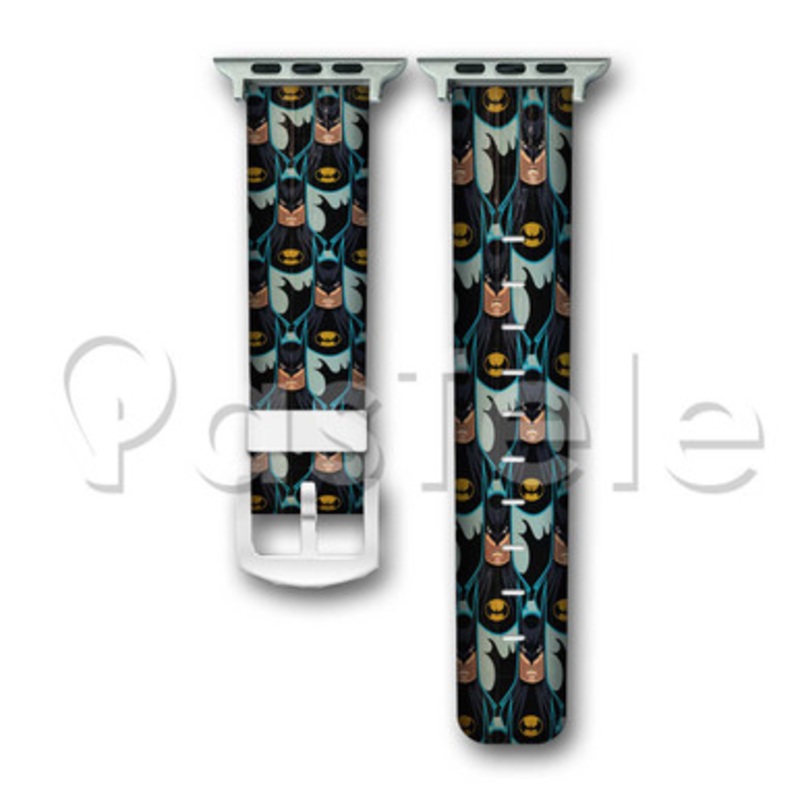 Face of Batman Custom Personaliez Apple Watch Band 38mm 40mm 42mm 44mm Leather