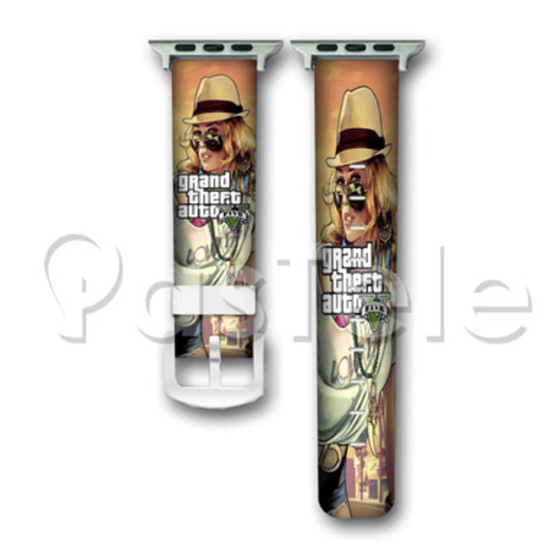 Grand Theft Auto 5 Custom Personaliez Apple Watch Band 38mm 40mm 42mm 44mm Leather