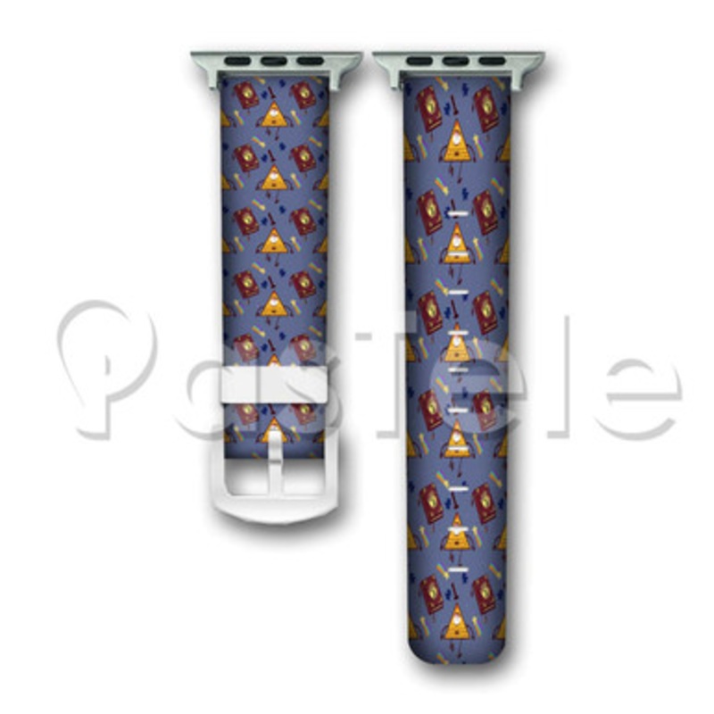 Gravity Falls Bill Chiper and Book Custom Personaliez Apple Watch Band 38mm 40mm 42mm 44mm Leather