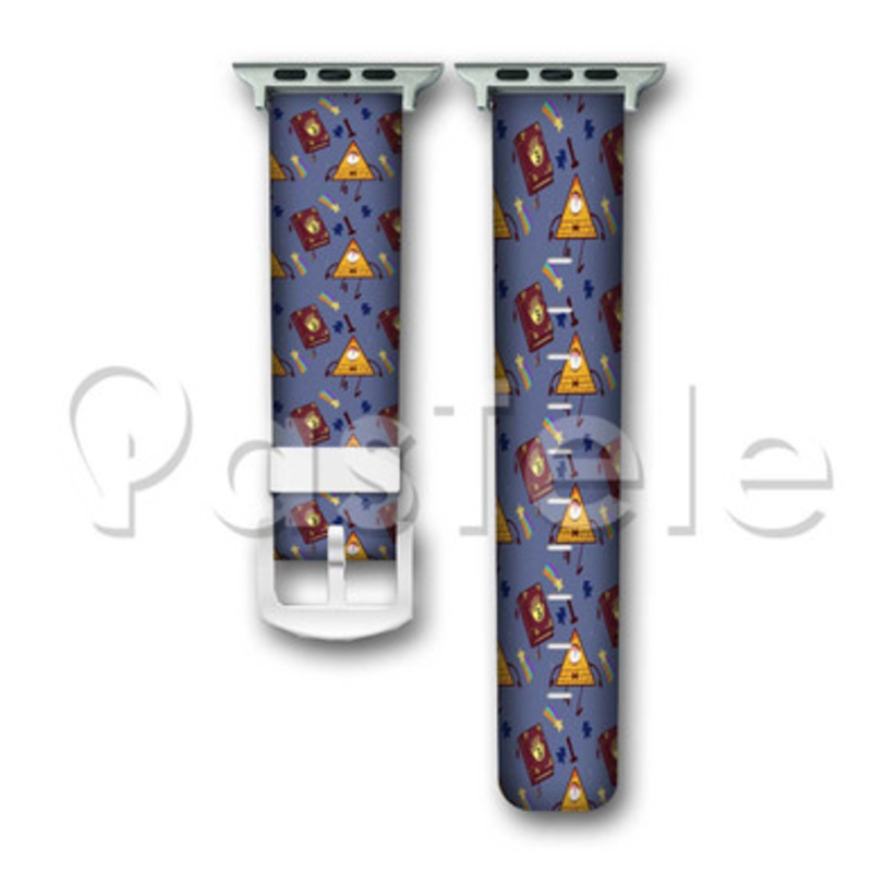 Gravity Falls Bill Chiper Book Custom Personaliez Apple Watch Band 38mm 40mm 42mm 44mm Leather