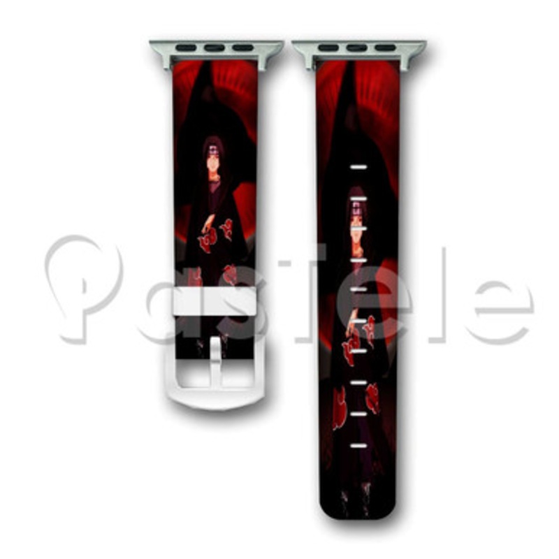 Itachi Uchiha ANime Manga Custom Personaliez Apple Watch Band 38mm 40mm 42mm 44mm Leather