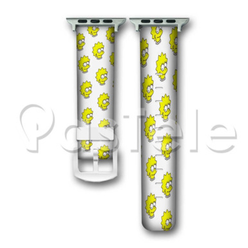 Lisa The SImpsons Custom Personaliez Apple Watch Band 38mm 40mm 42mm 44mm Leather