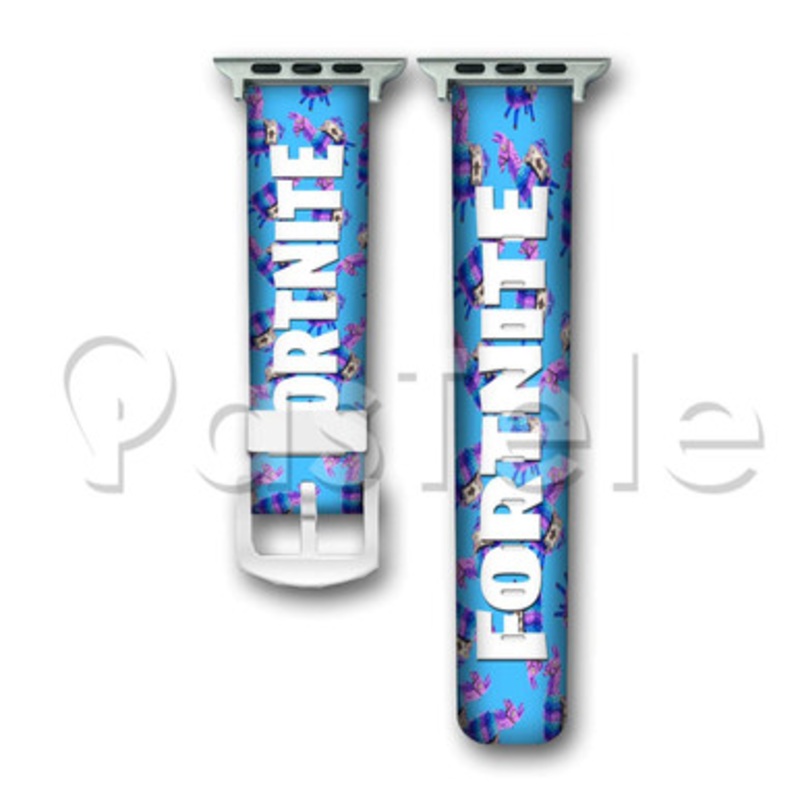 Llama Fortnite Custom Personaliez Apple Watch Band 38mm 40mm 42mm 44mm Leather