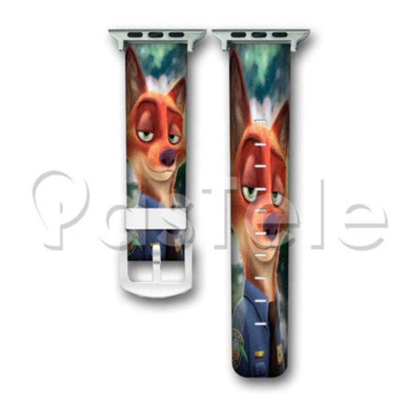 Lt Nick Wilde Zootopia Disney Custom Personaliez Apple Watch Band 38mm 40mm 42mm 44mm Leather