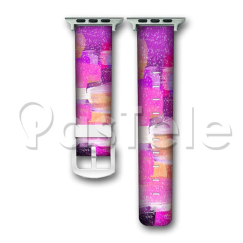 Nail Polish Paint Custom Personaliez Apple Watch Band 38mm 40mm 42mm 44mm Leather