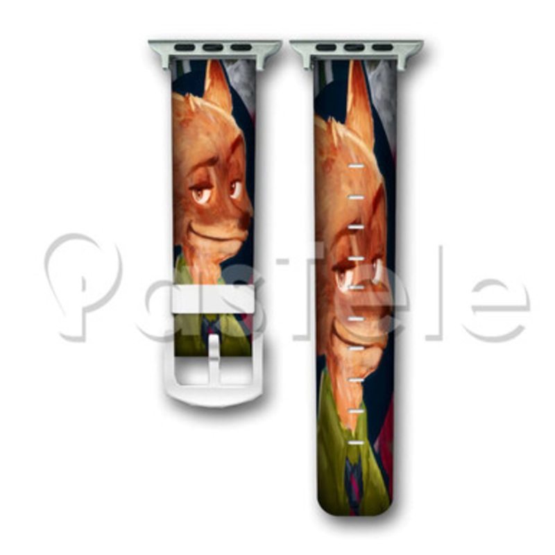 Nick Wilde Zootopia Disney Custom Personaliez Apple Watch Band 38mm 40mm 42mm 44mm Leather
