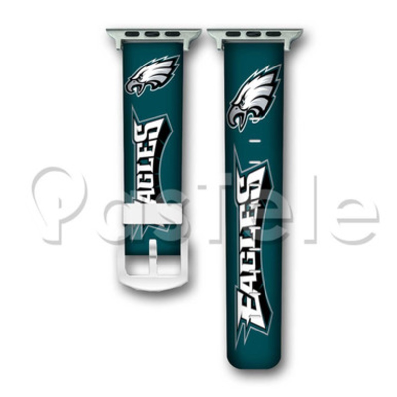 Philadelphia Eagles Custom Personaliez Apple Watch Band 38mm 40mm 42mm 44mm Leather