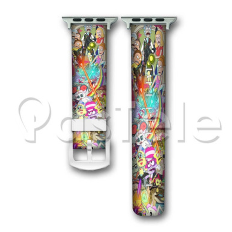 Rick and Morty 2 Custom Personaliez Apple Watch Band 38mm 40mm 42mm 44mm Leather