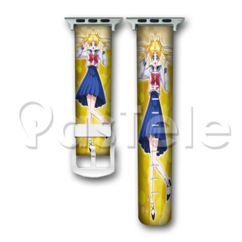 Sailor Moon Custom Personaliez Apple Watch Band 38mm 40mm 42mm 44mm Leather