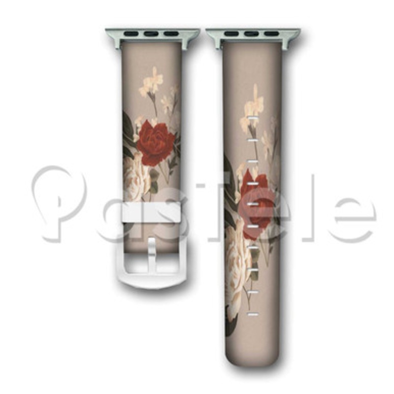 Shawn Mendes Flowers Custom Personaliez Apple Watch Band 38mm 40mm 42mm 44mm Leather