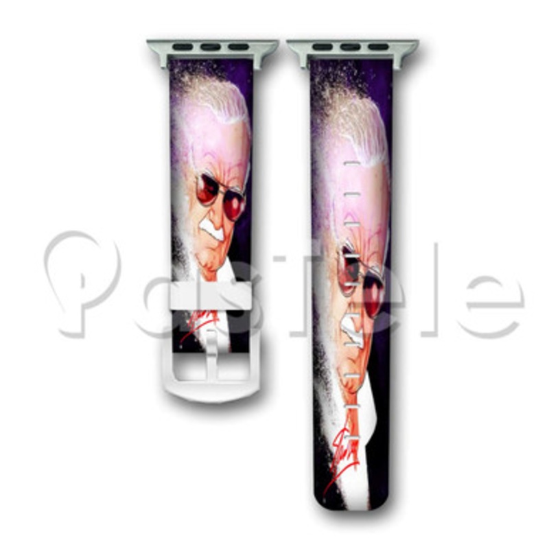Stan Lee Custom Personaliez Apple Watch Band 38mm 40mm 42mm 44mm Leather