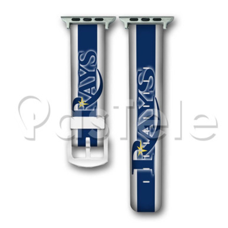 Tampa Bay Rays MLB Custom Personaliez Apple Watch Band 38mm 40mm 42mm 44mm Leather