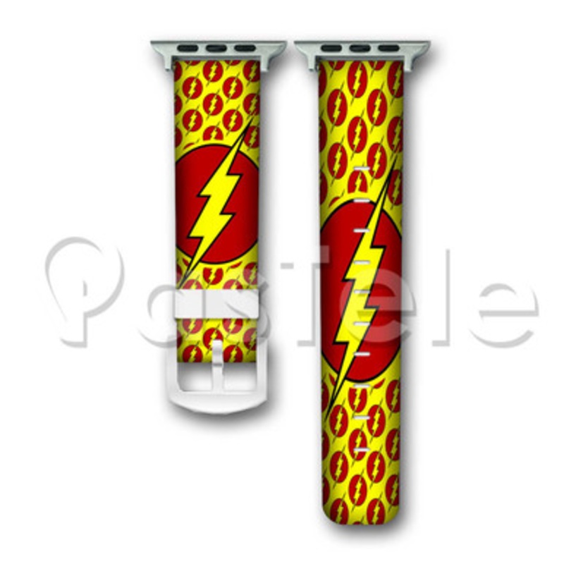 The Flash Superheroes DC Comics Custom Personaliez Apple Watch Band 38mm 40mm 42mm 44mm Leather