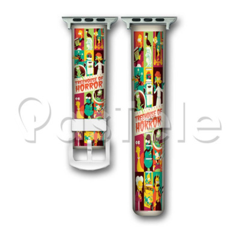 The Simpsons Treehouse of Horror Custom Personaliez Apple Watch Band 38mm 40mm 42mm 44mm Leather