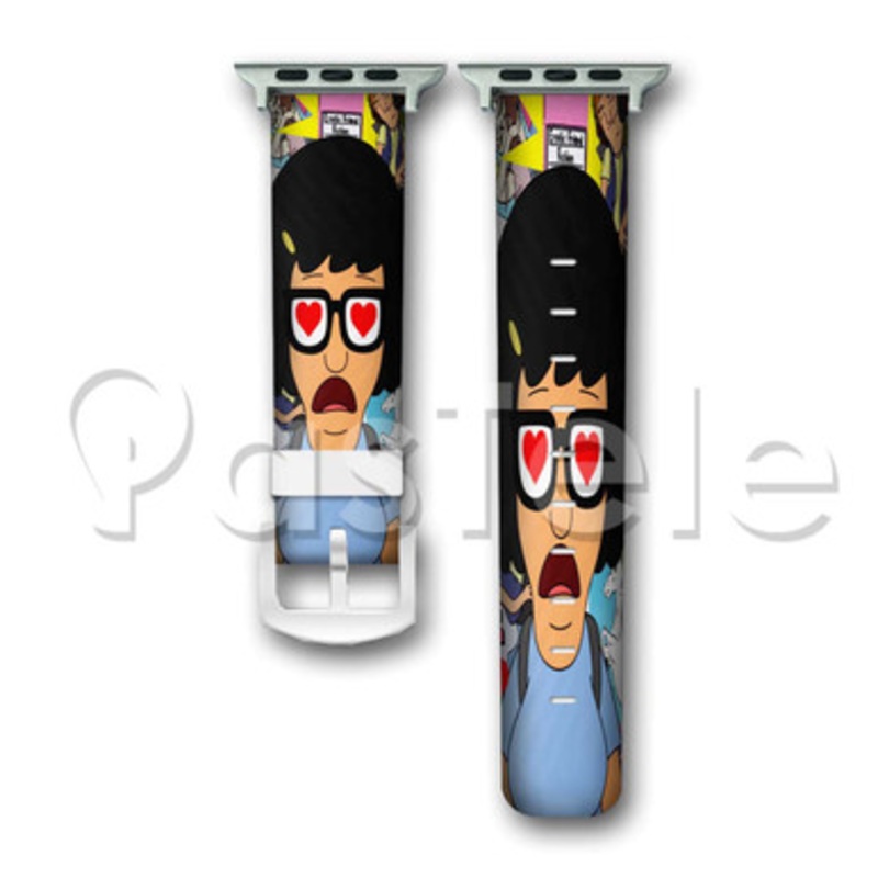 Tina Belcher Bob s Burgers Custom Personaliez Apple Watch Band 38mm 40mm 42mm 44mm Leather