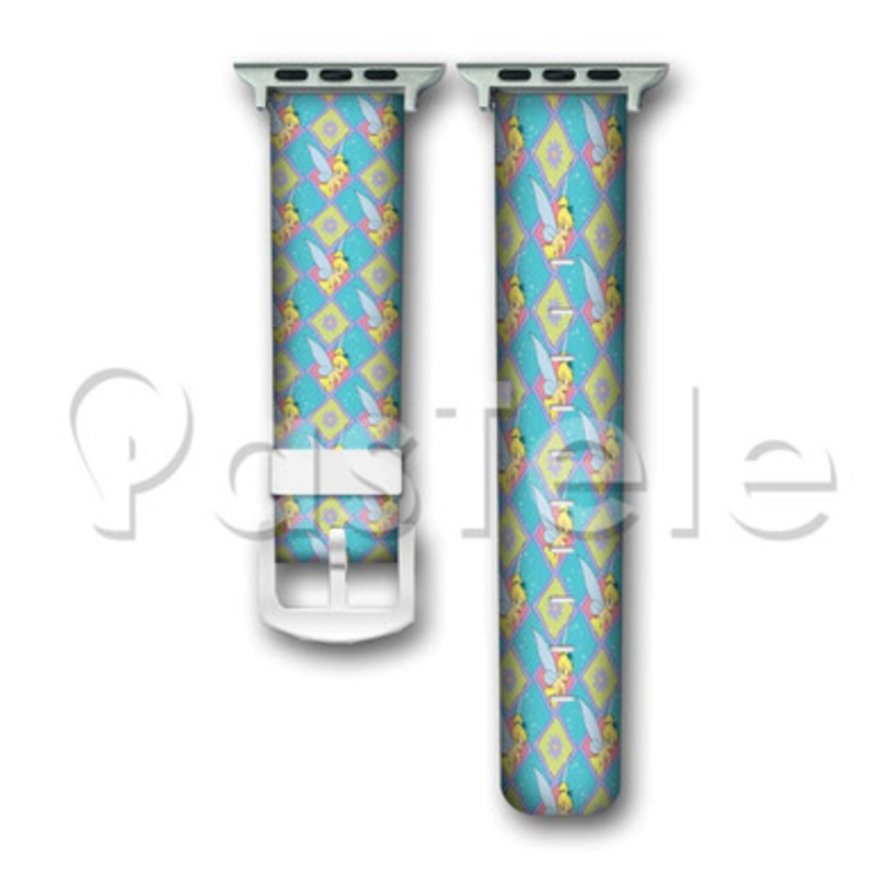 Tinkerbell Disney Custom Personaliez Apple Watch Band 38mm 40mm 42mm 44mm Leather