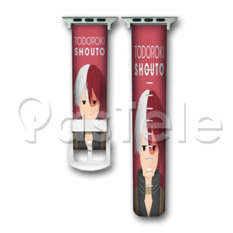 Todoroki Shouto My Hero Academia Custom Personaliez Apple Watch Band 38mm 40mm 42mm 44mm Leather