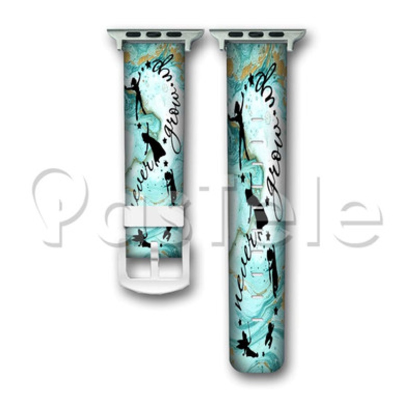 Turquoise Marble Peter Pan Infinity Disney Custom Personaliez Apple Watch Band 38mm 40mm 42mm 44mm L
