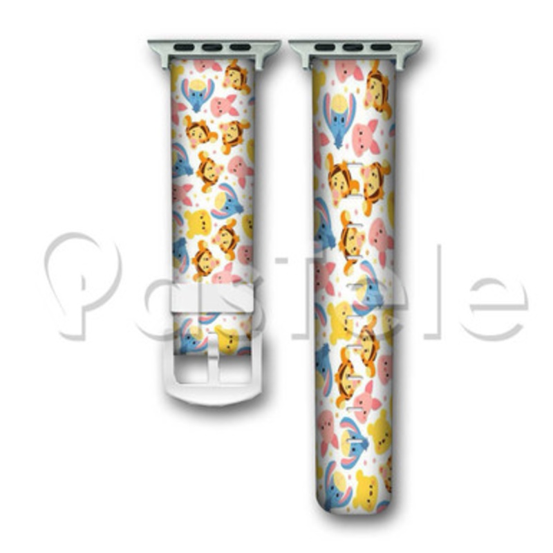 Winnie The Pooh Eeyore Tiger Piglet Custom Personaliez Apple Watch Band 38mm 40mm 42mm 44mm Leather