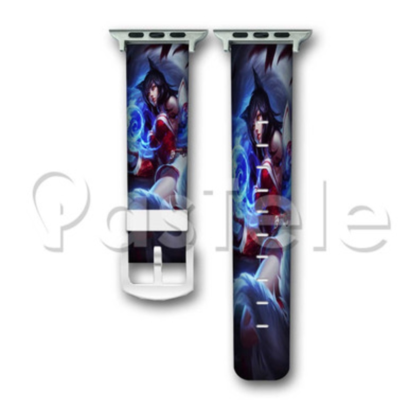 Ahri League of Legends 2 Custom Personaliez Apple Watch Band 38mm 40mm 42mm 44mm Leather