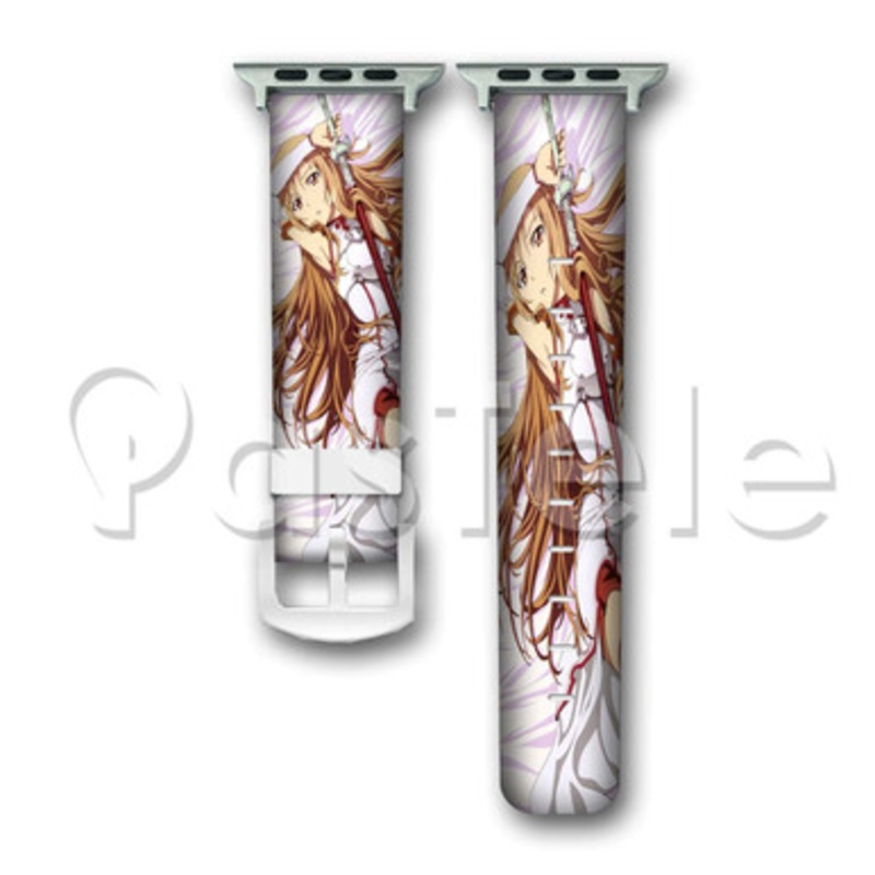 Asuna Yuuki Sword Art Online Custom Personaliez Apple Watch Band 38mm 40mm 42mm 44mm Leather